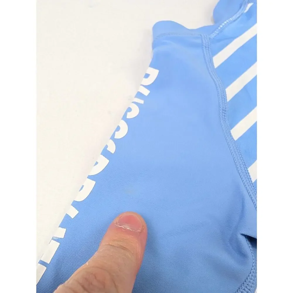 Rugged Butts Infant 0-3 Months Light Blue/White Stripe One Piece Rashguard